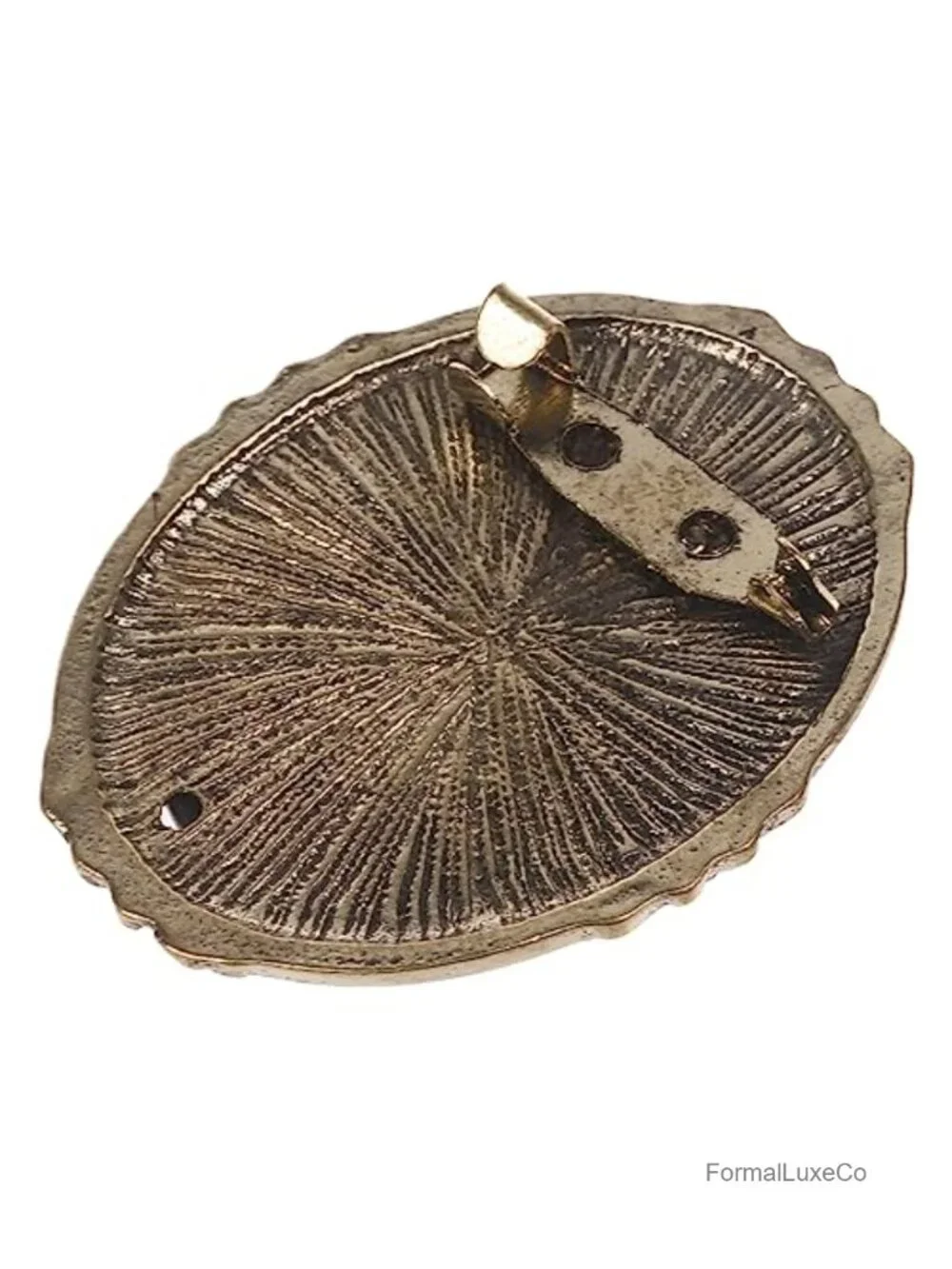 Vintage Victorian Brooch Pin Enamel Bronze Floral Jewelry for Women